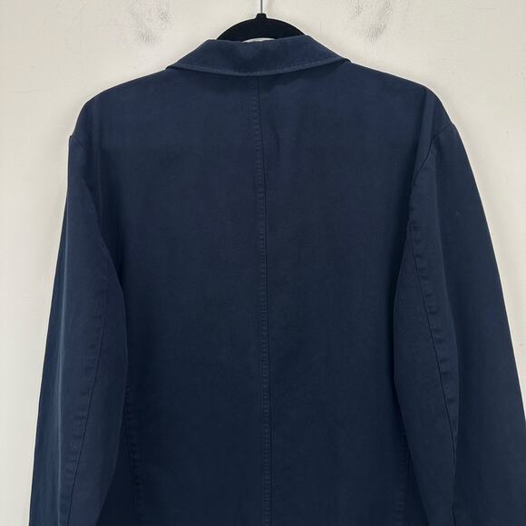 J.Crew Garment Dyed Cotton Linen Chino Suit Jacket Navy Classic Mens US 42 NWT - Picture 13 of 15
